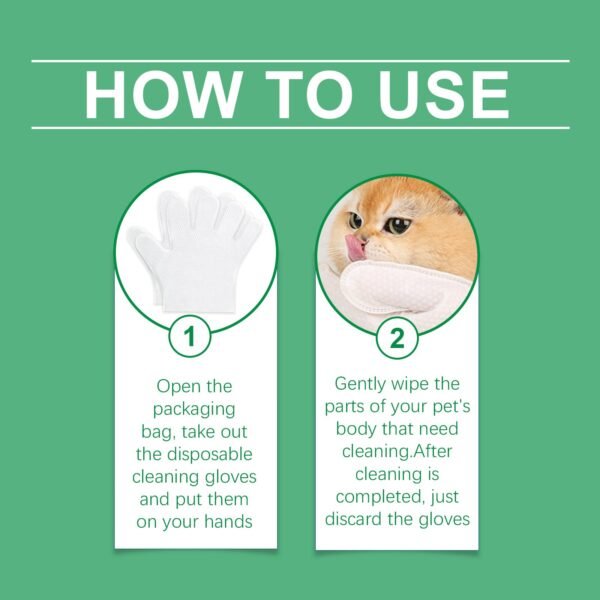 Pet Hair And Skin Gentle Cleaning Care Gloves
